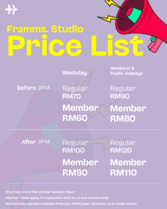 Framm Studio Pricing Poster